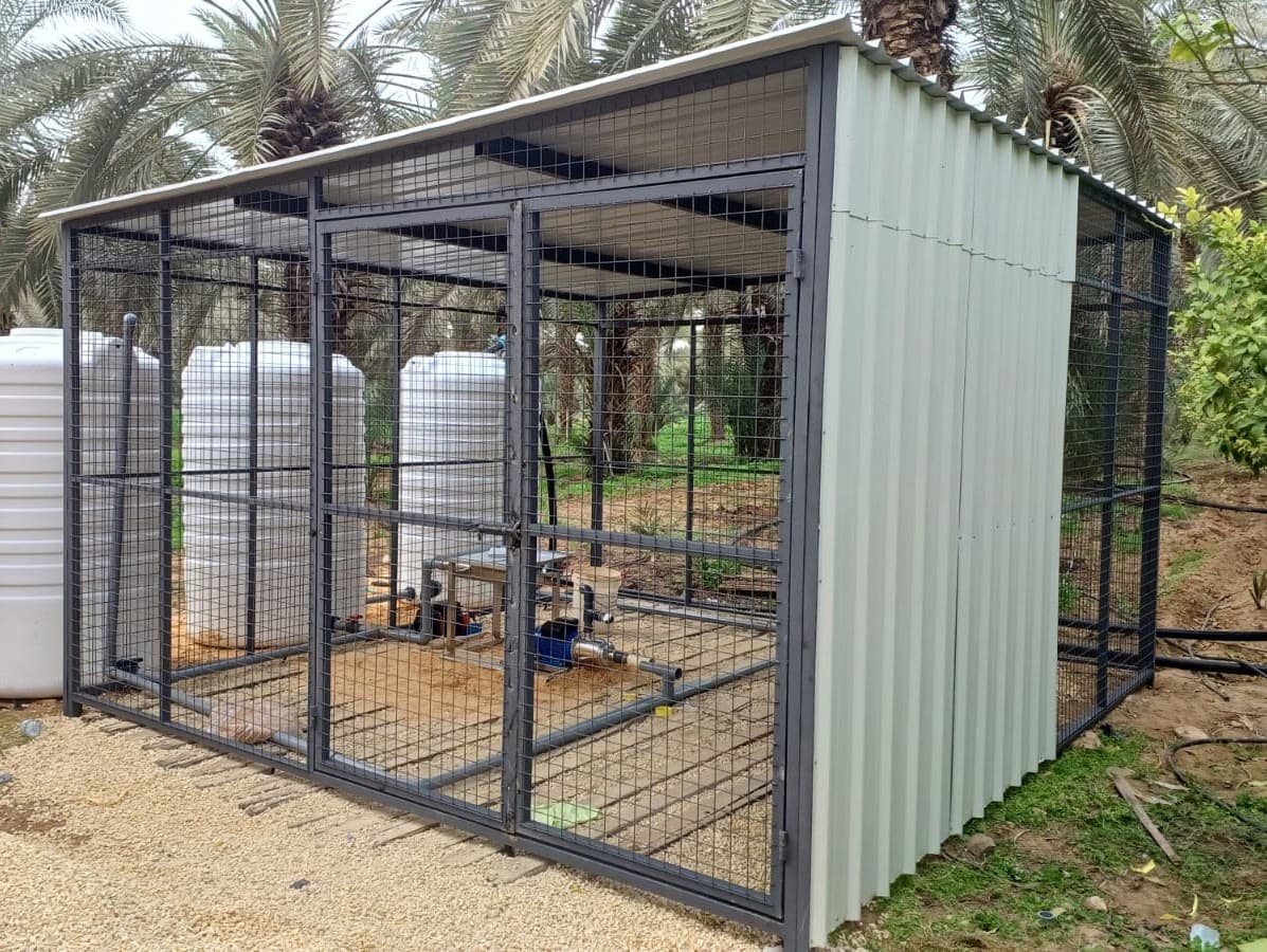 Secured well head with storage tanks and pumping equipment